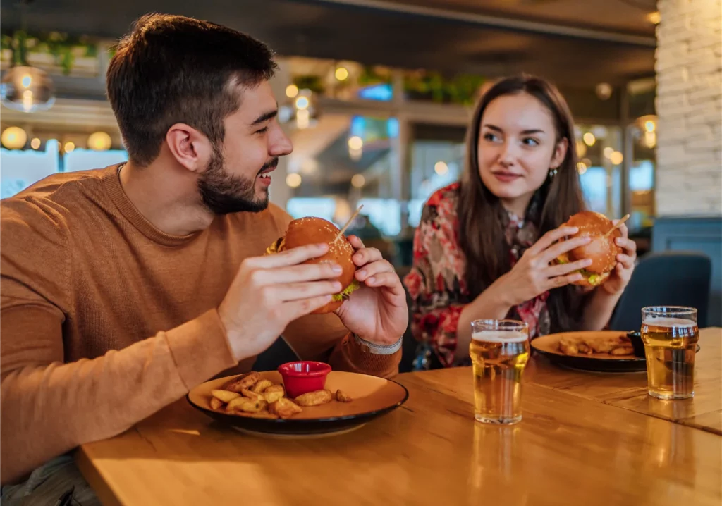 enjoying food